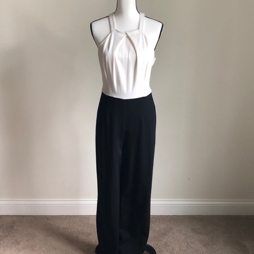 Trina Turk Black & White Wide Leg Jumpsuit